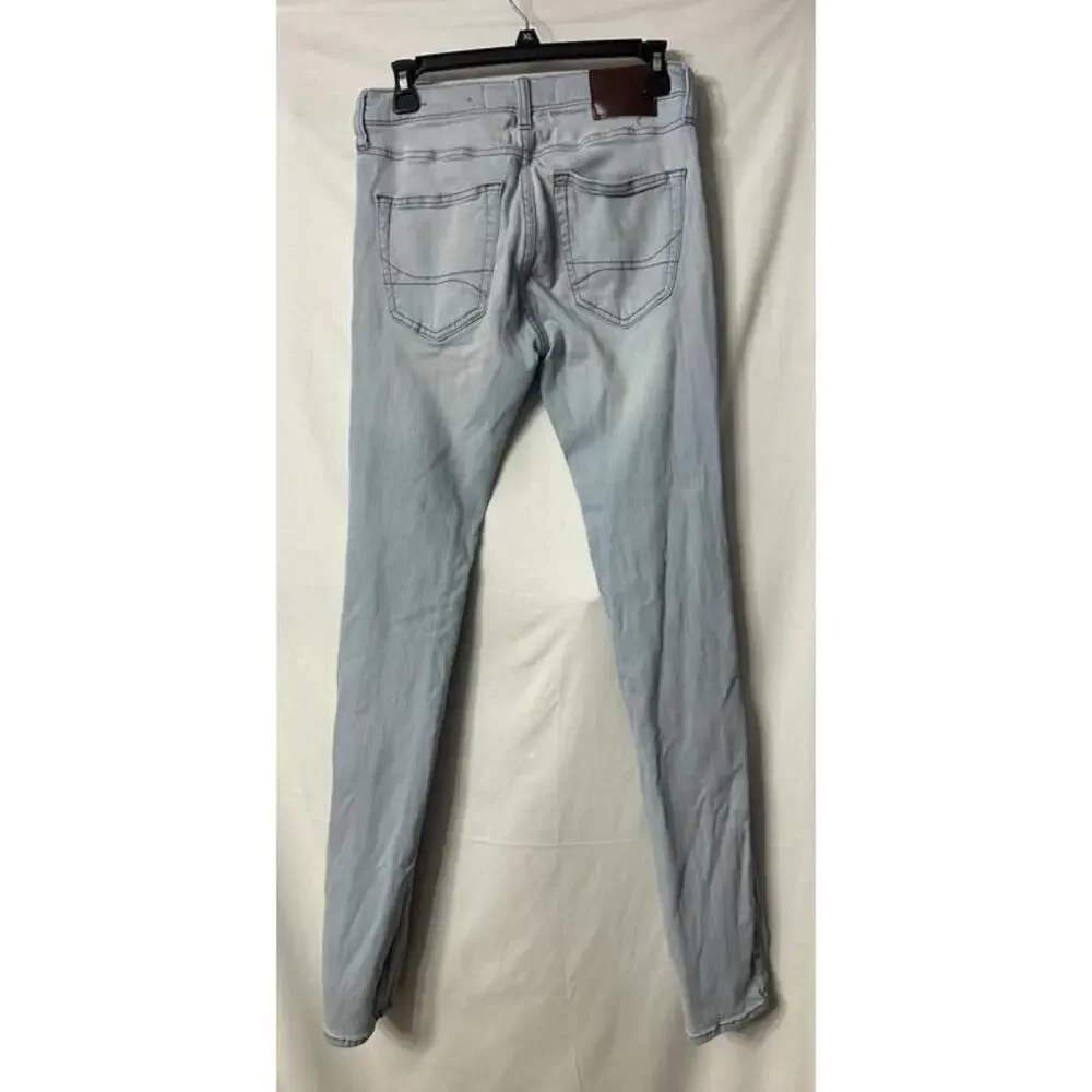 Hollister Womens Light Wash Distressed Skinny Stretch Jeans Denim Size 28x30 EUC